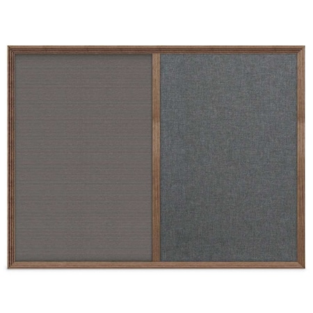 United Visual Products Enclosed Corkboard, 1 Door, 72"x36", 4" Fra, UV3425-BLACK-PEARL UV3425-BLACK-PEARL